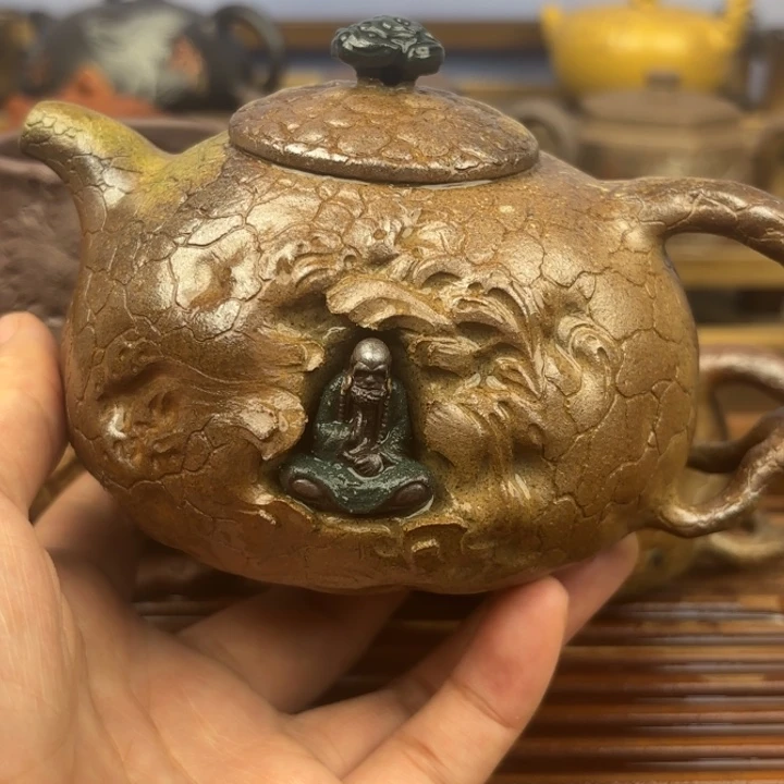 茶壶紫砂达摩供春老段泥柴烧300c