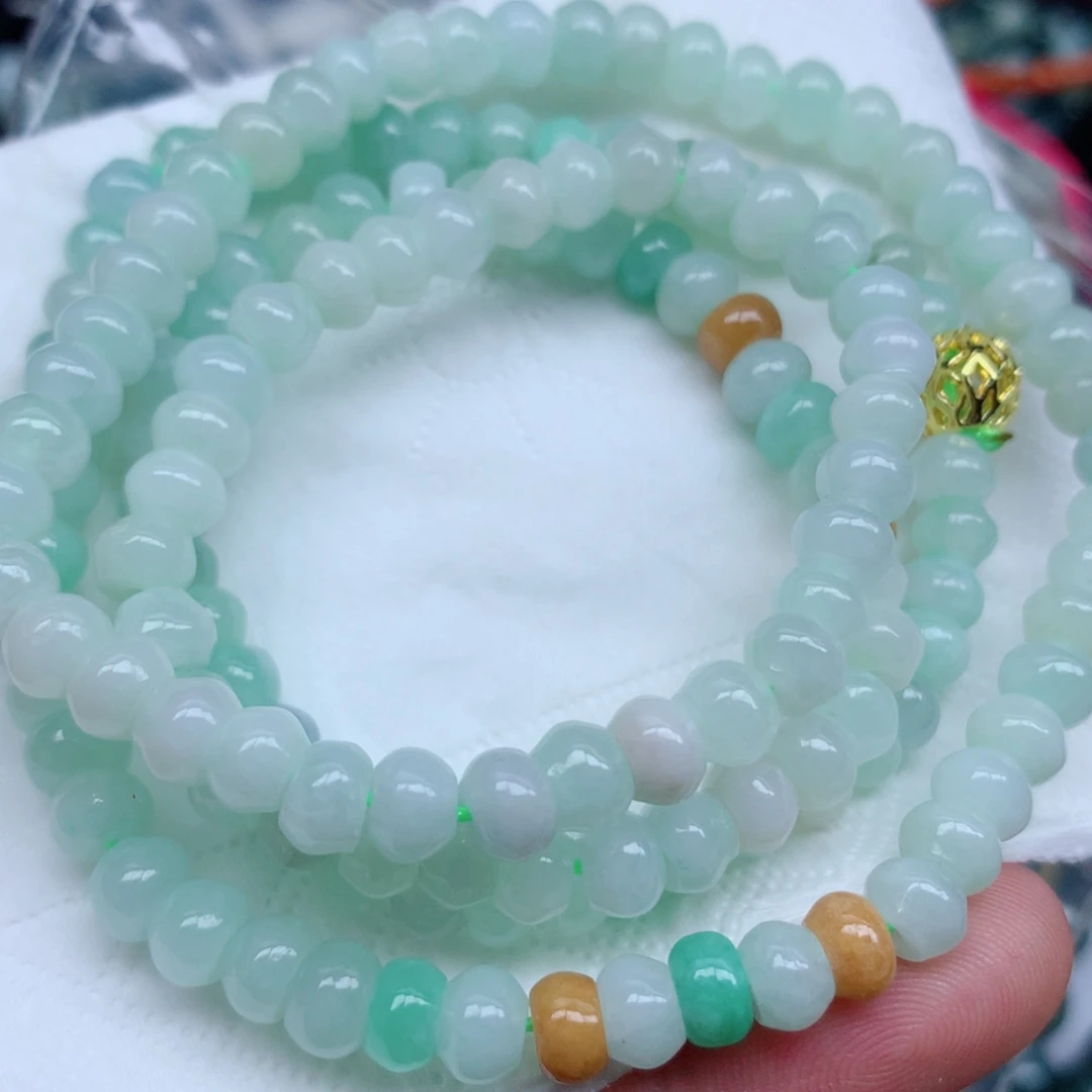 翡翠未镶嵌项链珠珠