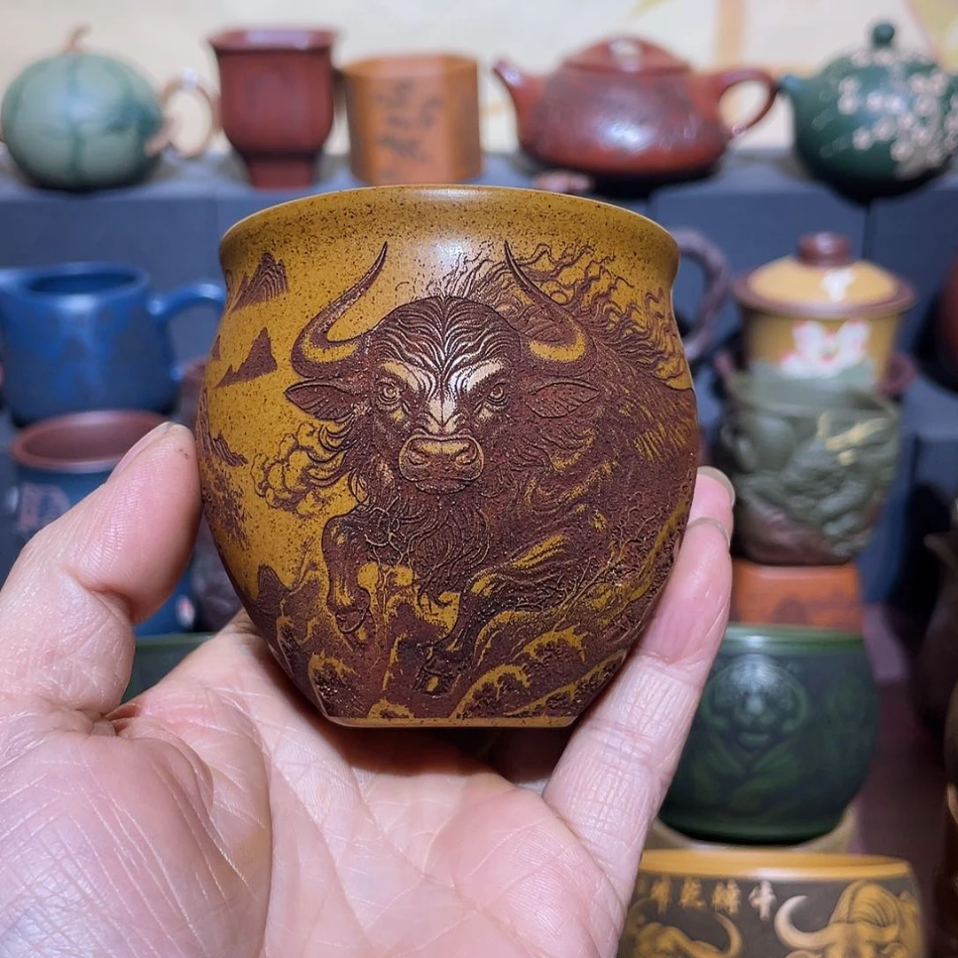 原矿紫砂手工主人杯