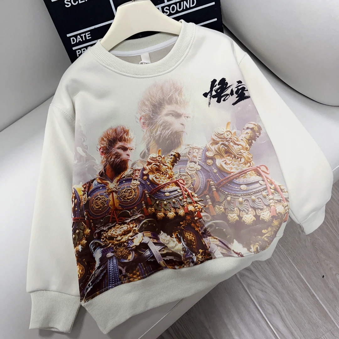 F00395童装男童卫衣2025春秋男孩新款韩版男大童装上衣时尚洋气酷
