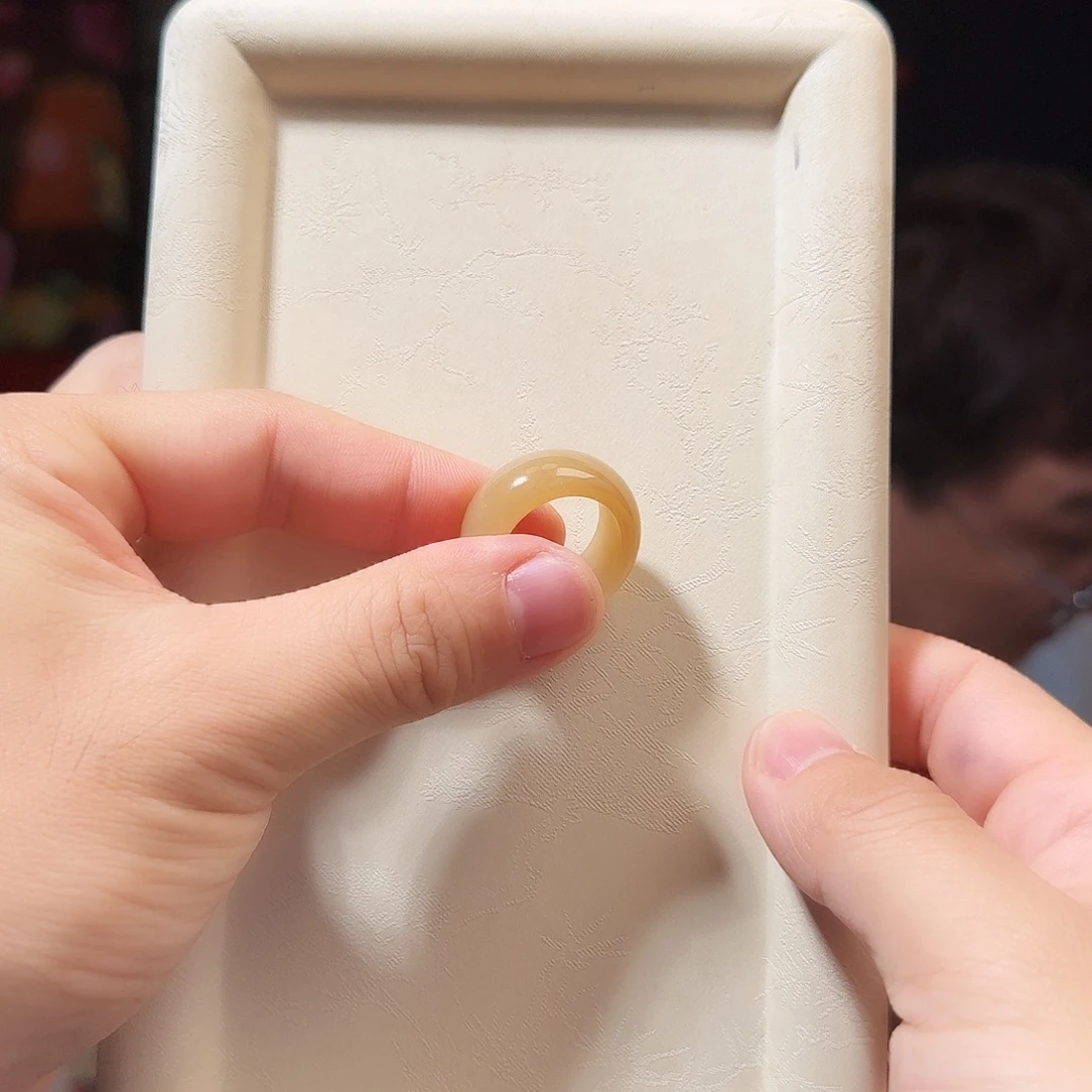 和田玉未镶嵌戒指适合15.16指围佩戴