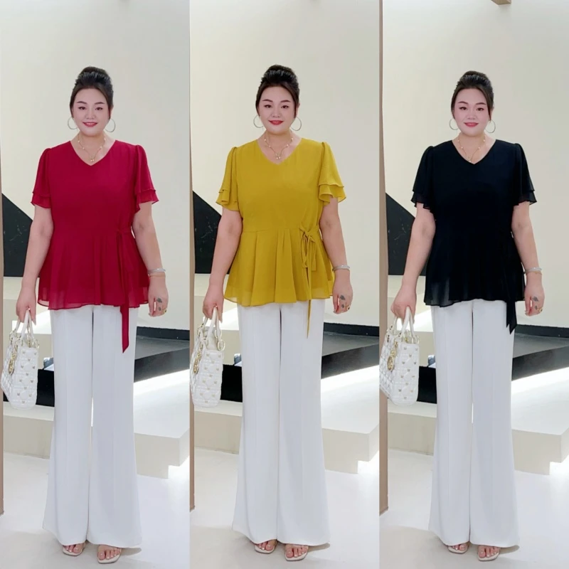 【上新仅裤子】MJ9298梅姐新款时尚百搭显瘦休闲裤大码裤子