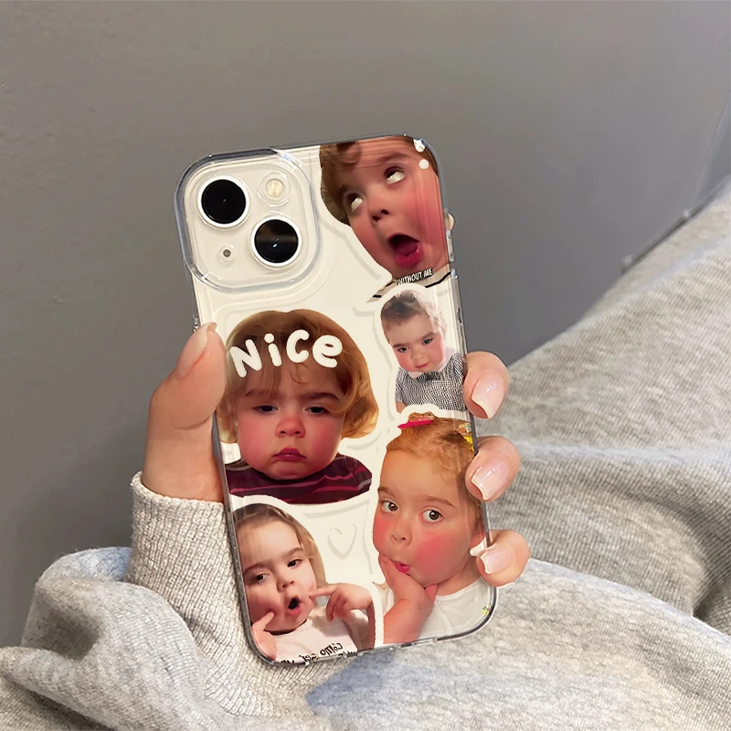 搞怪女孩iPhone16手机壳15苹果14软13小米vivo华为适用创意简约潮