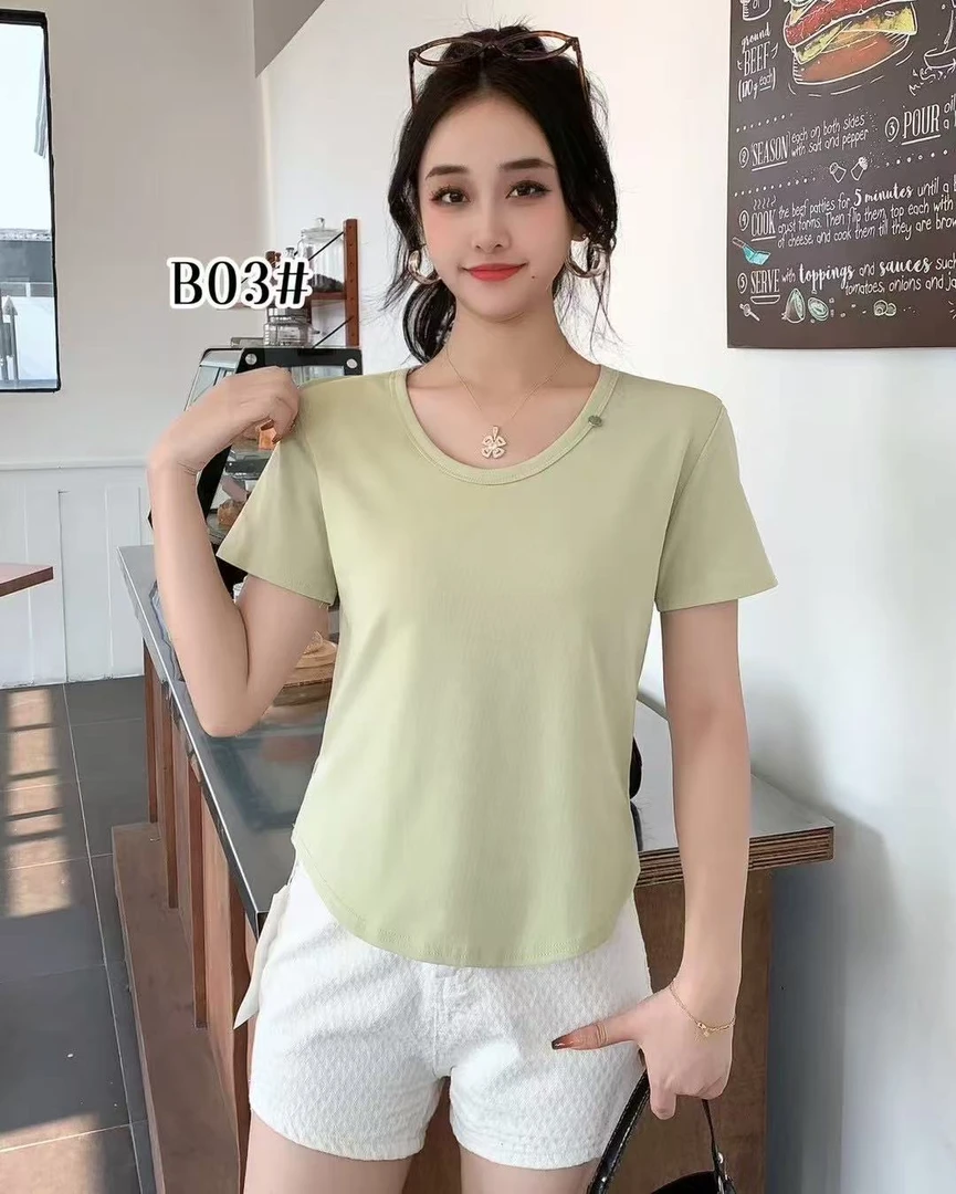 （901-999）漂亮家 春夏显瘦百搭T恤上衣
