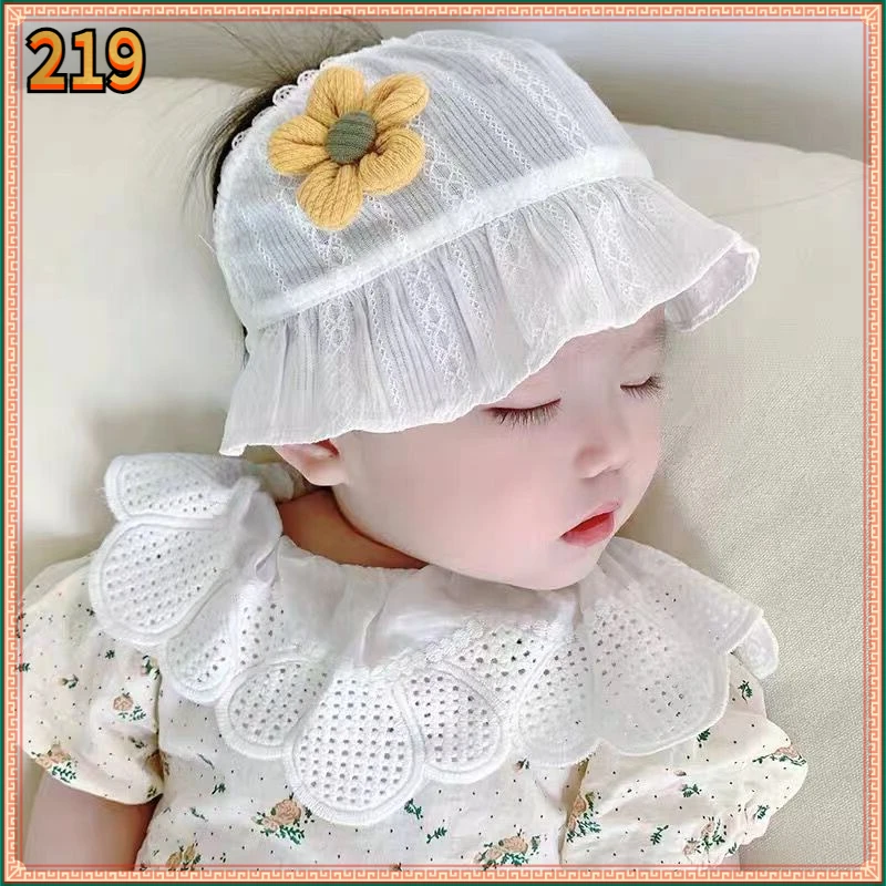 婴儿囟门帽子春夏薄款护卤门新生儿胎帽婴幼儿空顶棉纱发带帽D111