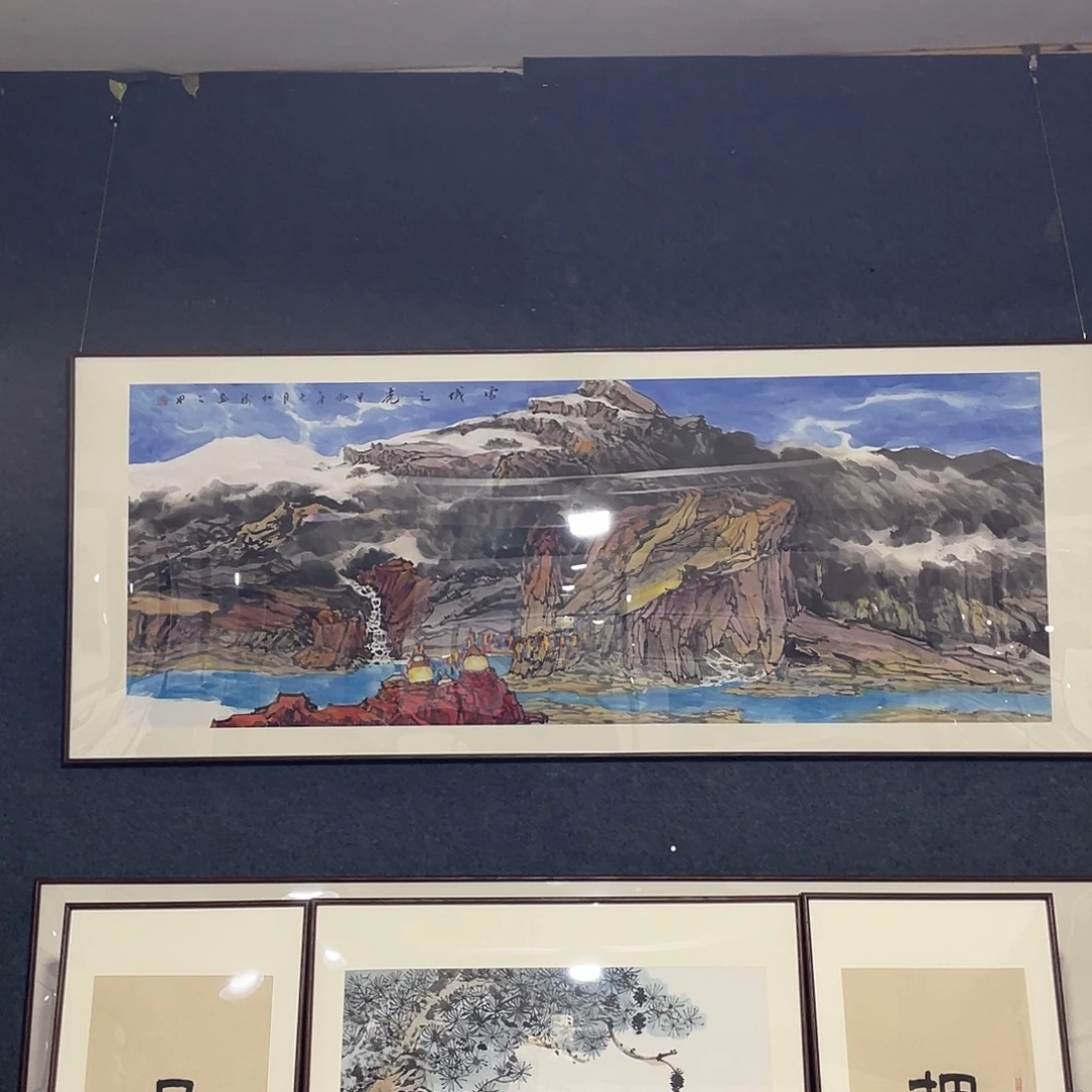 国画手绘画作品带框80/200