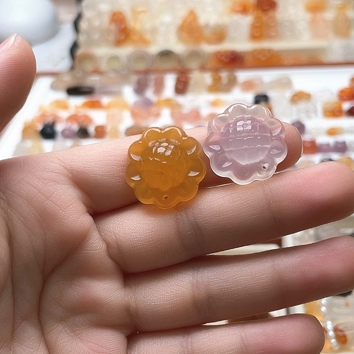 玛瑙/玉髓未镶嵌玛瑙太阳花