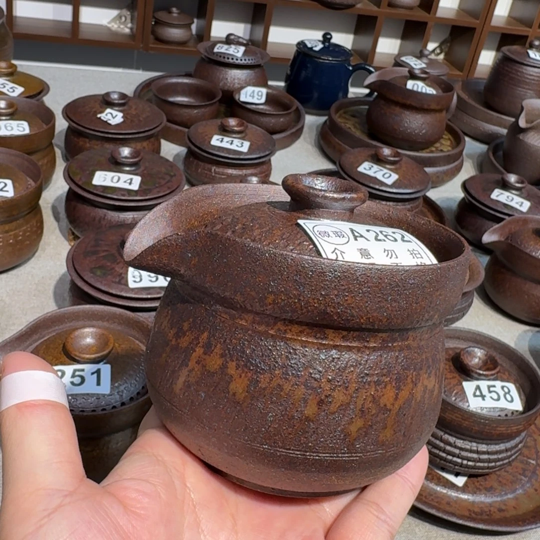 瓷粗瓷茶具素色盖碗