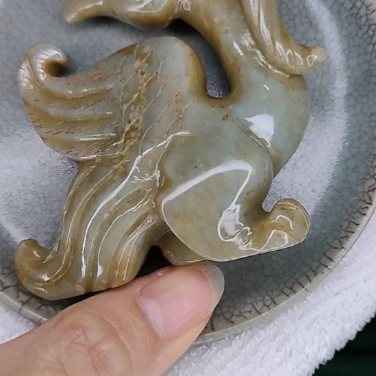 春***摆件开片瓷器瓷片摆件
