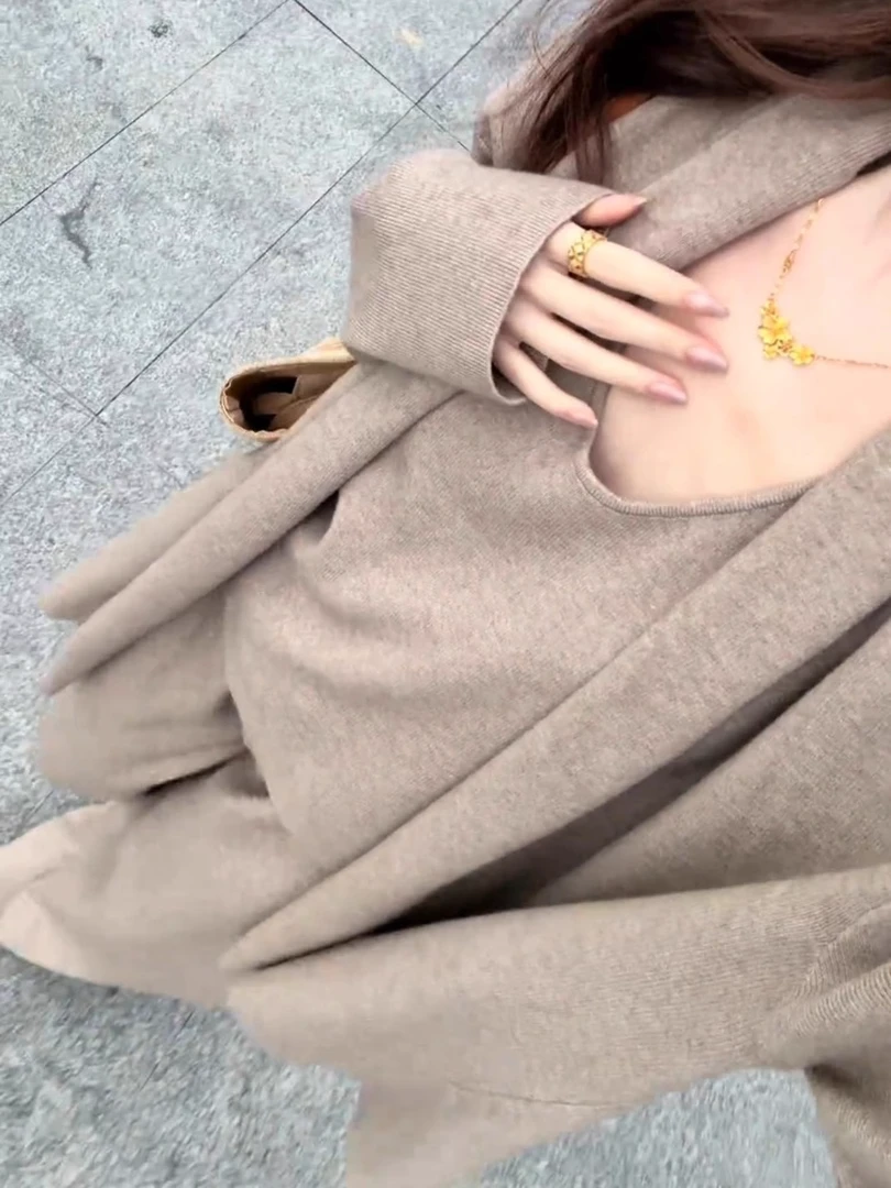 冬季狂欢季咖色针织背心外搭开衫三件套装女2025新款秋冬一整套穿