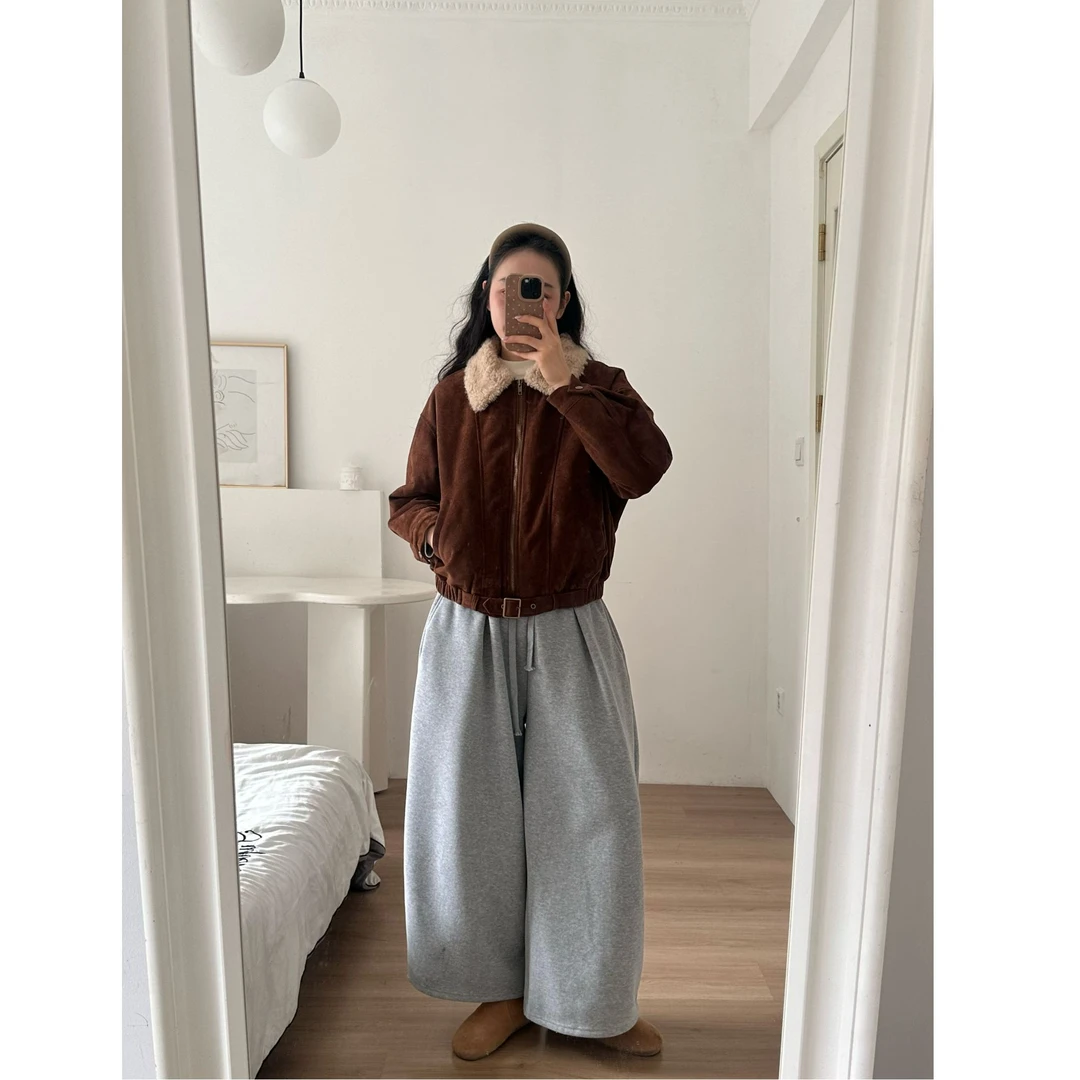 【徒步】小个子夹棉外套冬季复古翻领夹克短款外套