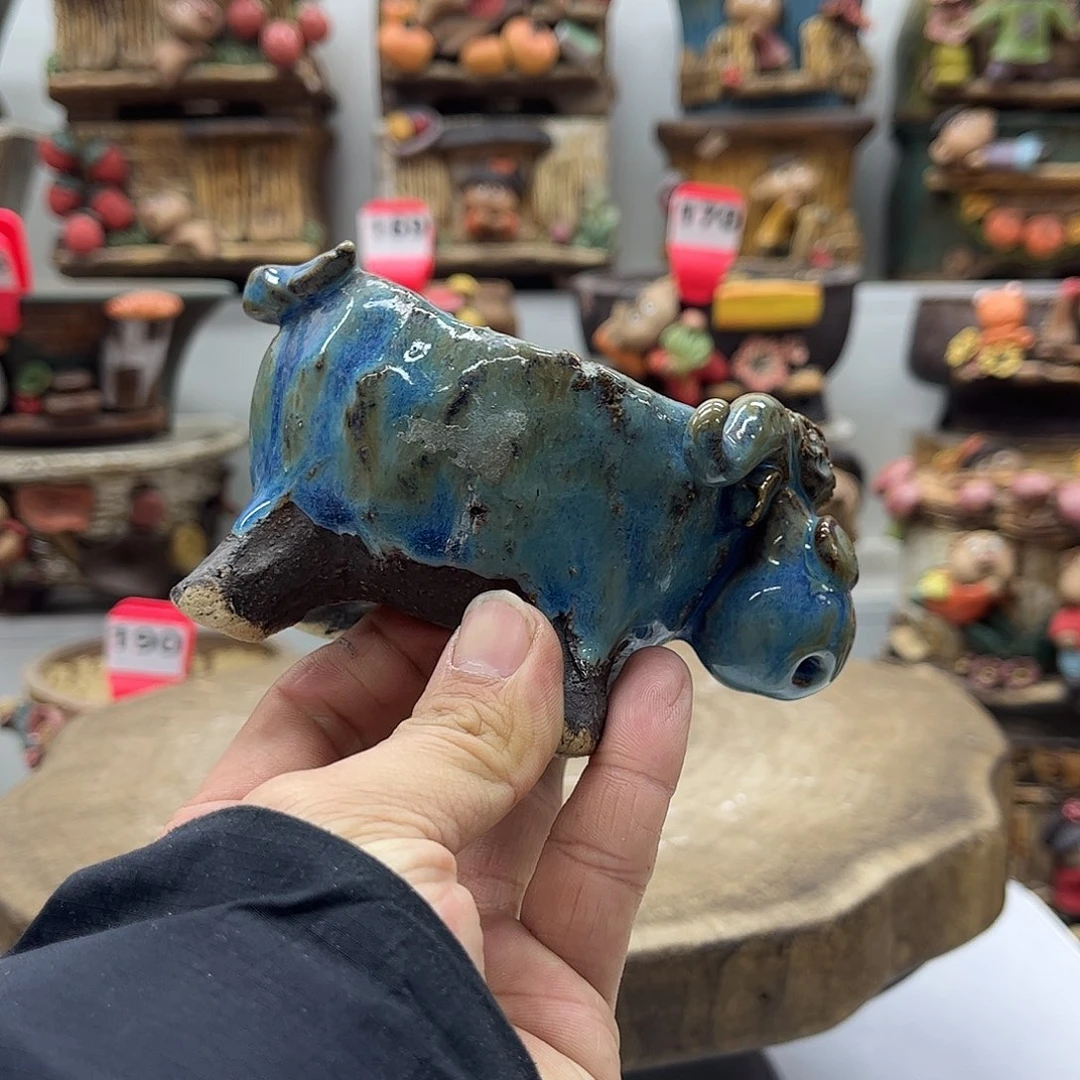 运***满花盆青铜瑕疵福利小时期