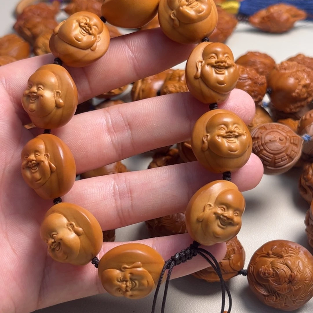 你***哥橄榄核吊坠十分开心笑佛