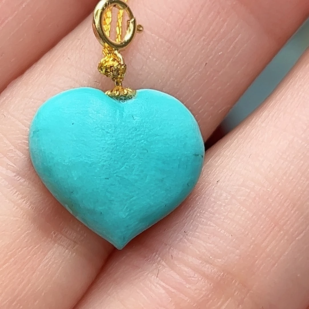 绿松石珠宝奇石18K金镶嵌