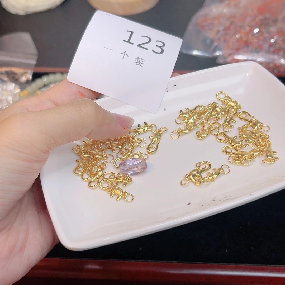 紫晶珠宝半成品银S925镀金镶嵌123