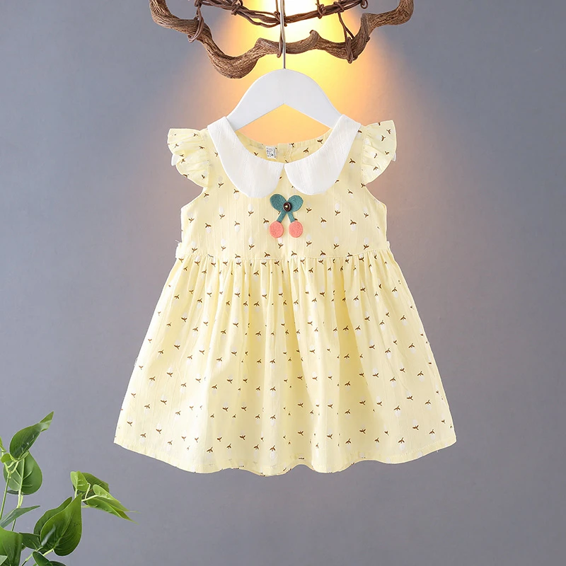 女宝宝连衣裙夏装时尚洋气婴儿公主裙小女孩夏天娃娃领裙子薄