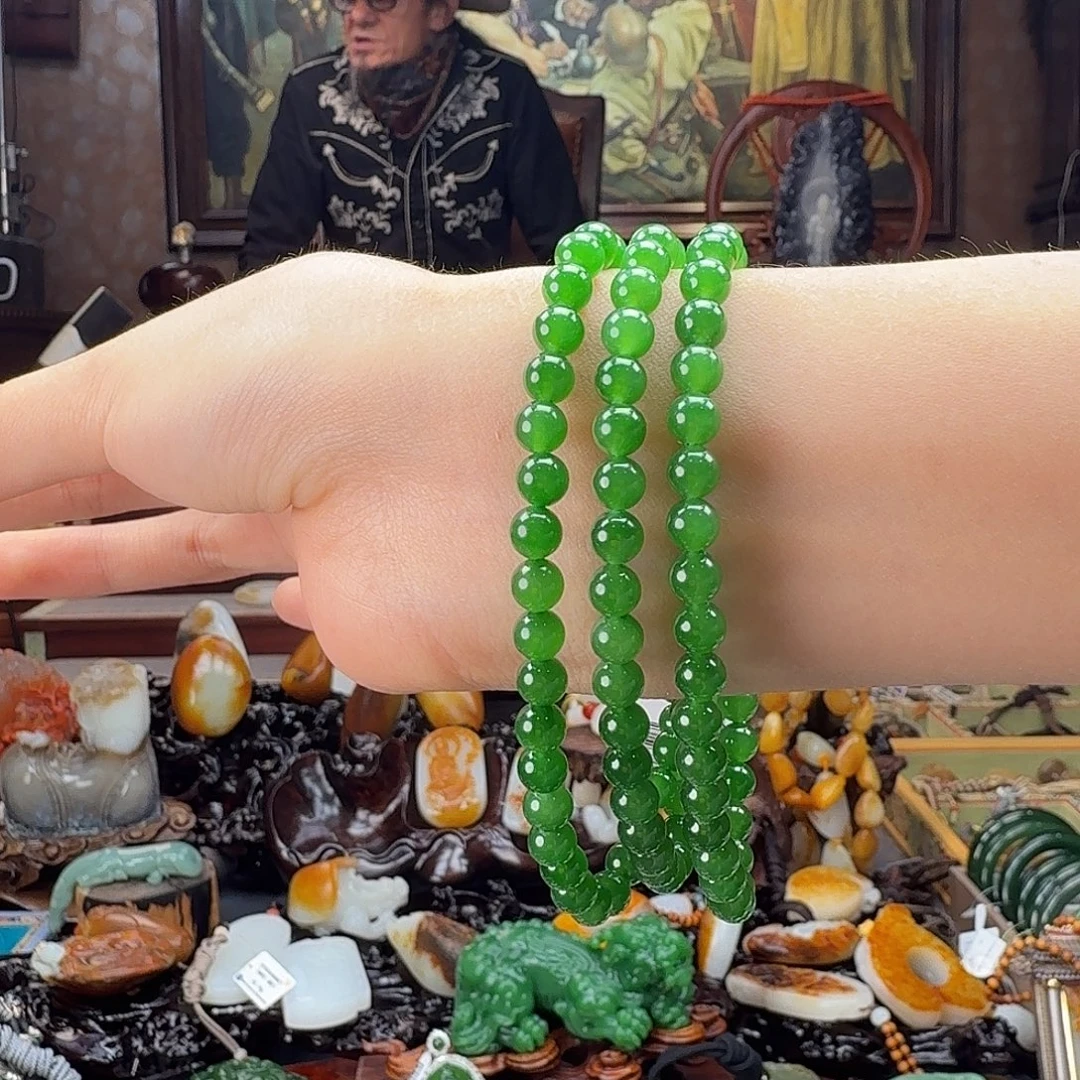 和田玉（碧玉）未镶嵌手链