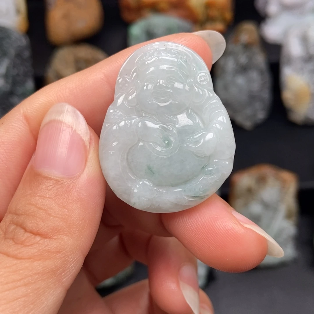 翡翠未镶嵌颈饰天然缅甸翡翠A货挂件吊坠