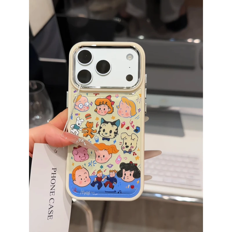 原田治适用苹果17pro手机壳16PM电镀皮纹小众华为p70防摔小米15女