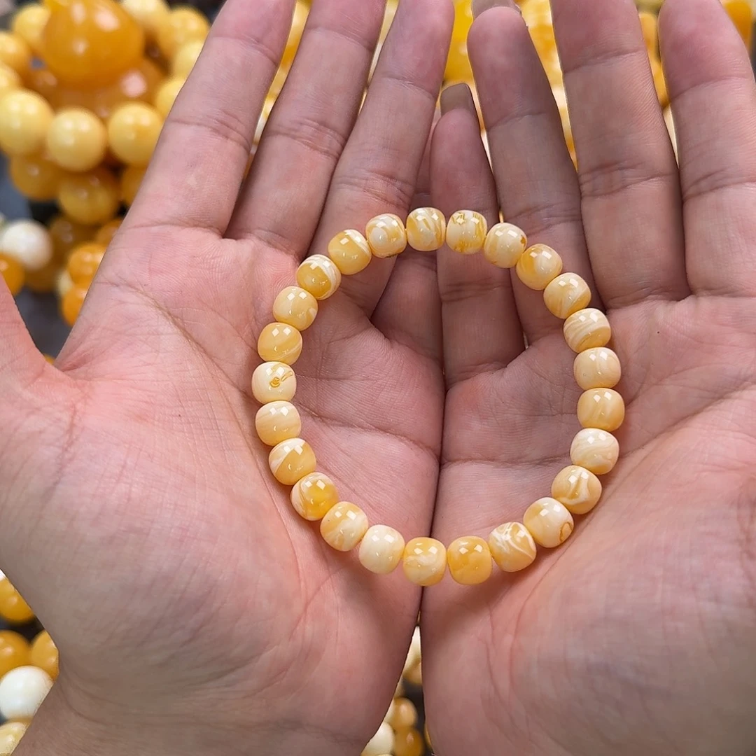 蜜蜡未镶嵌珠宝奇石同料9mm