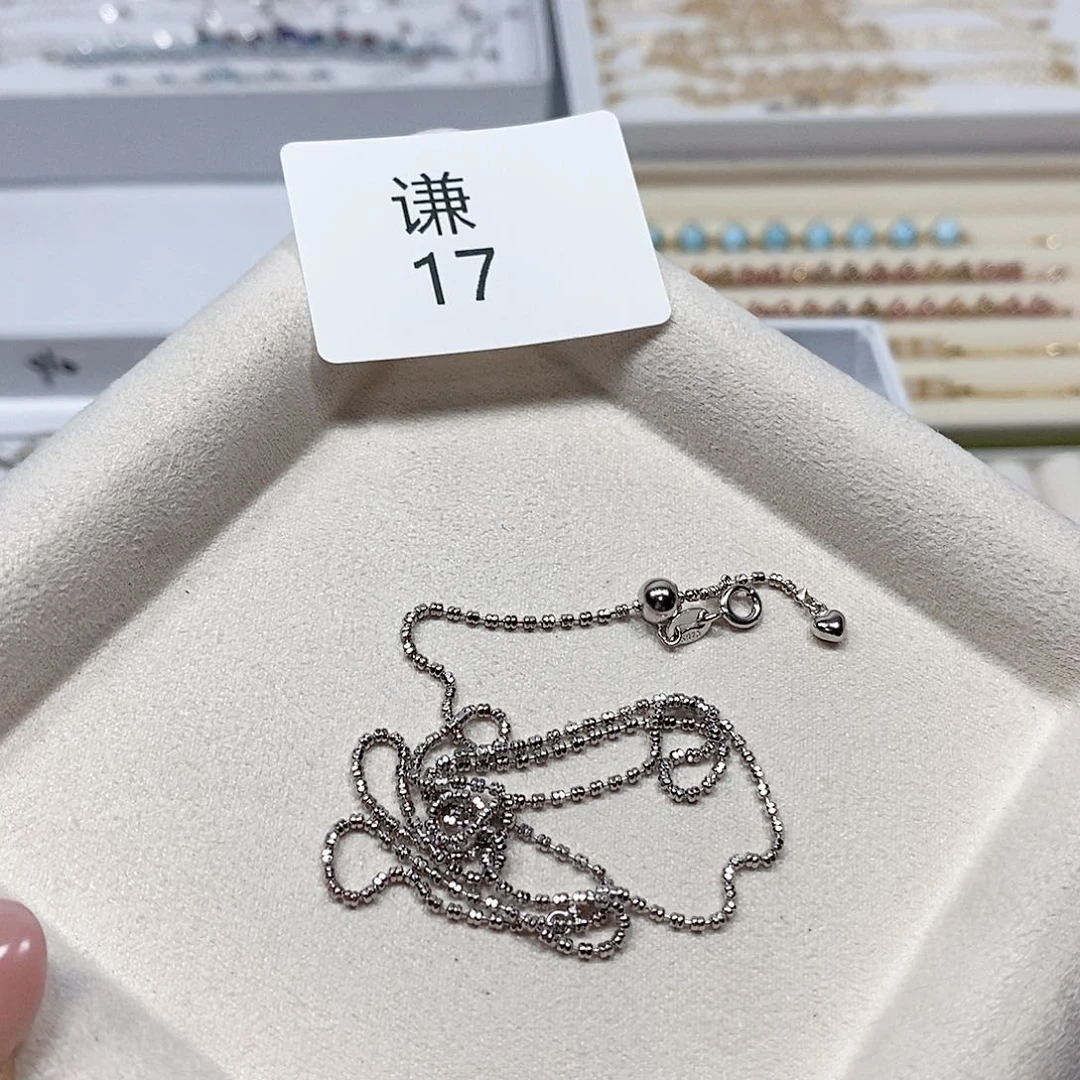 吊坠925银无项链银色50cm谦17