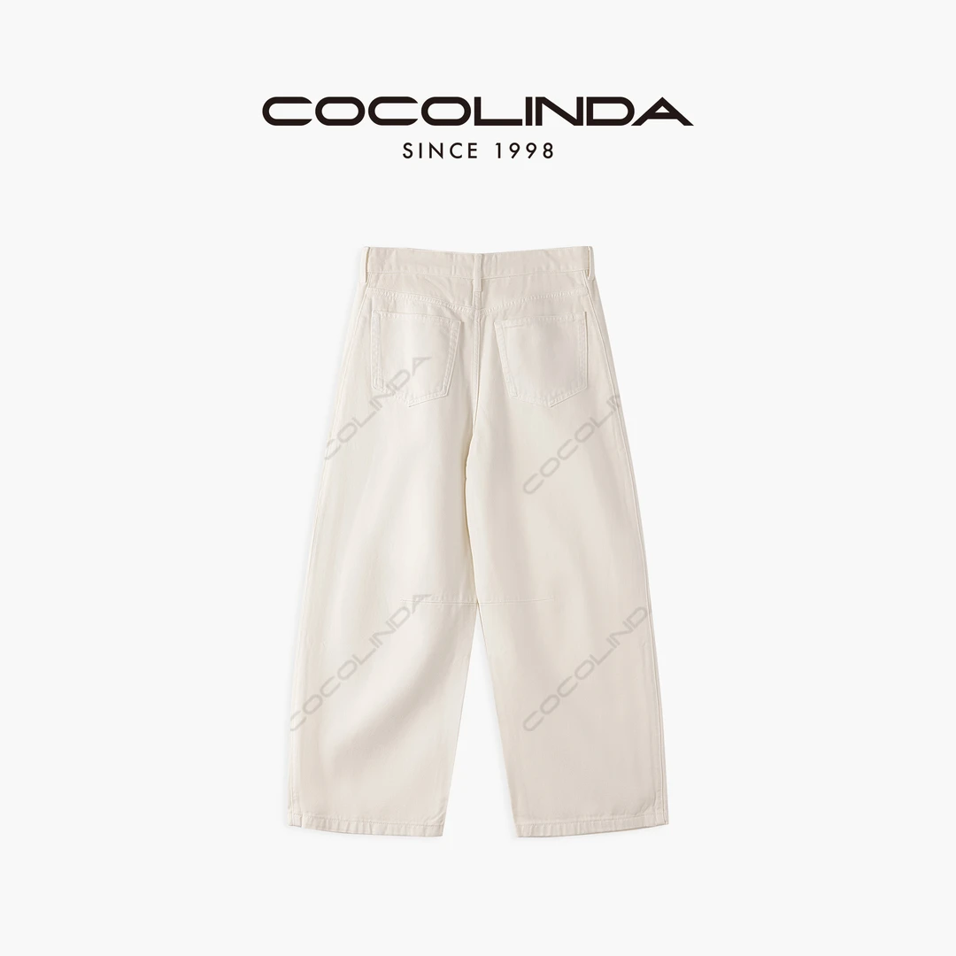 COCOLINDA | 罗衣100%棉痞帅破缝廓形九分香蕉裤牛仔裤N2994