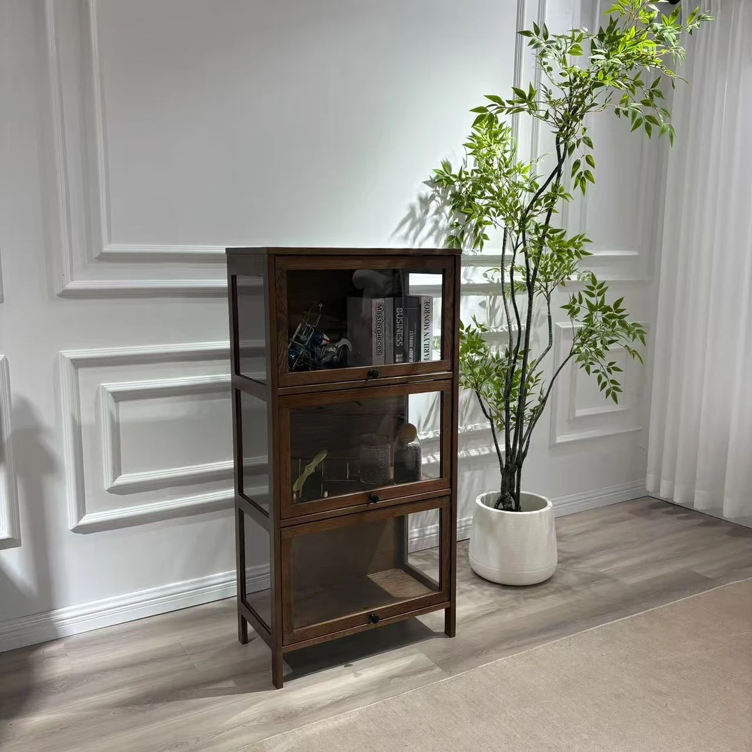 K016进口北美红橡木餐边柜中式家用客厅