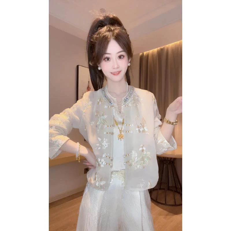 Ling【芳岚】新款新中式宽松气质夏季出游防晒薄款外套