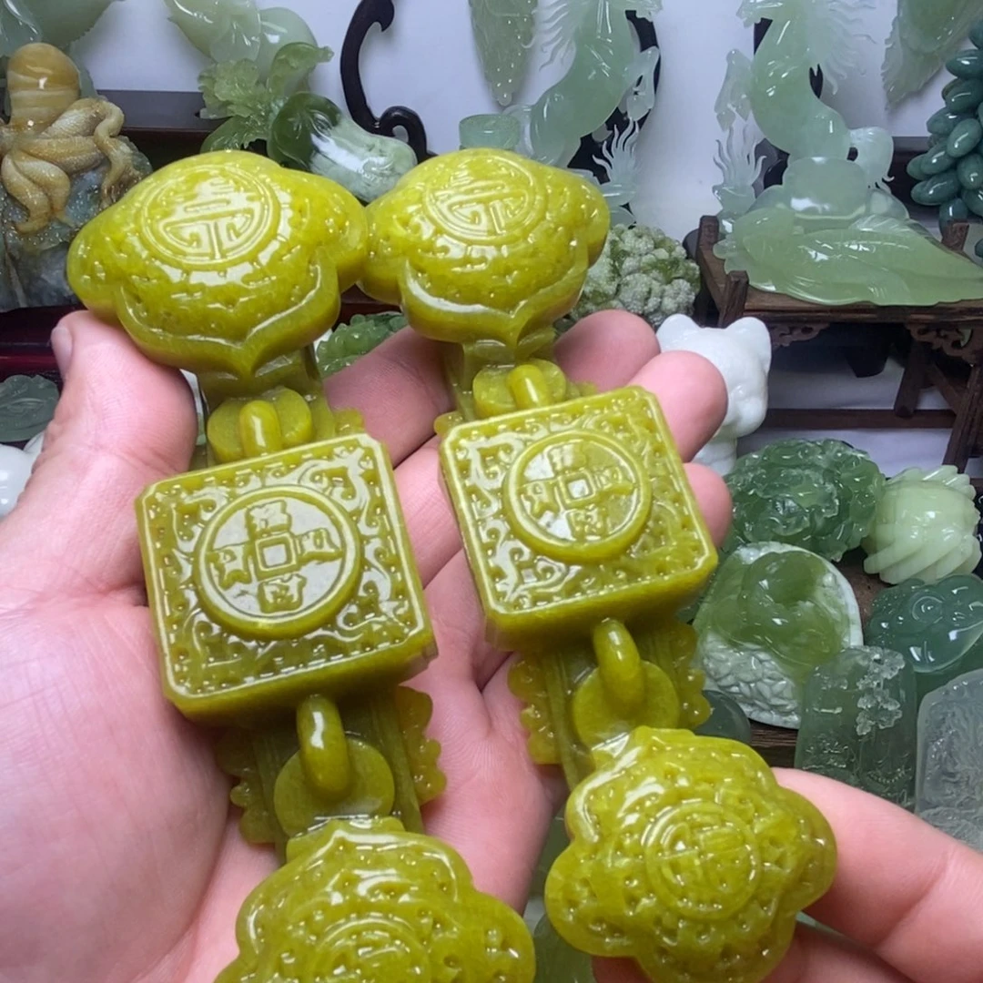 透闪石-蛇纹石玉未镶嵌如意摆件如意摆件