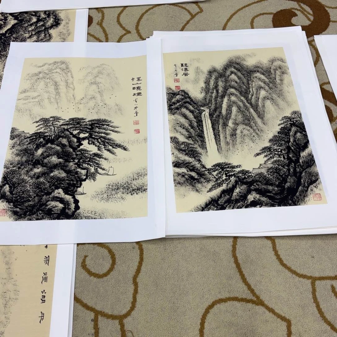 国画W*K法云普川3开尺山水马