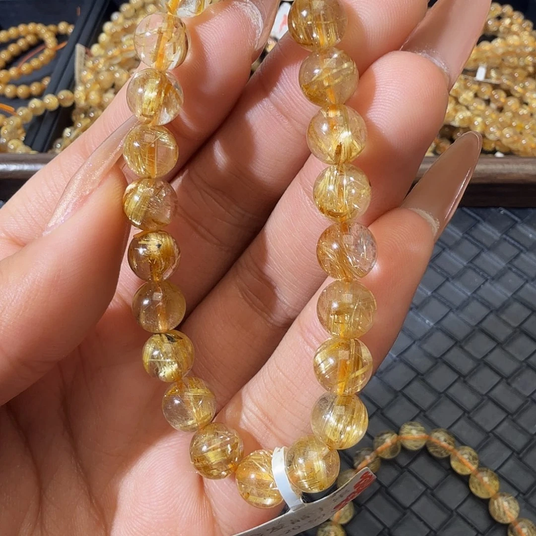 手链未镶嵌发晶天然金发晶