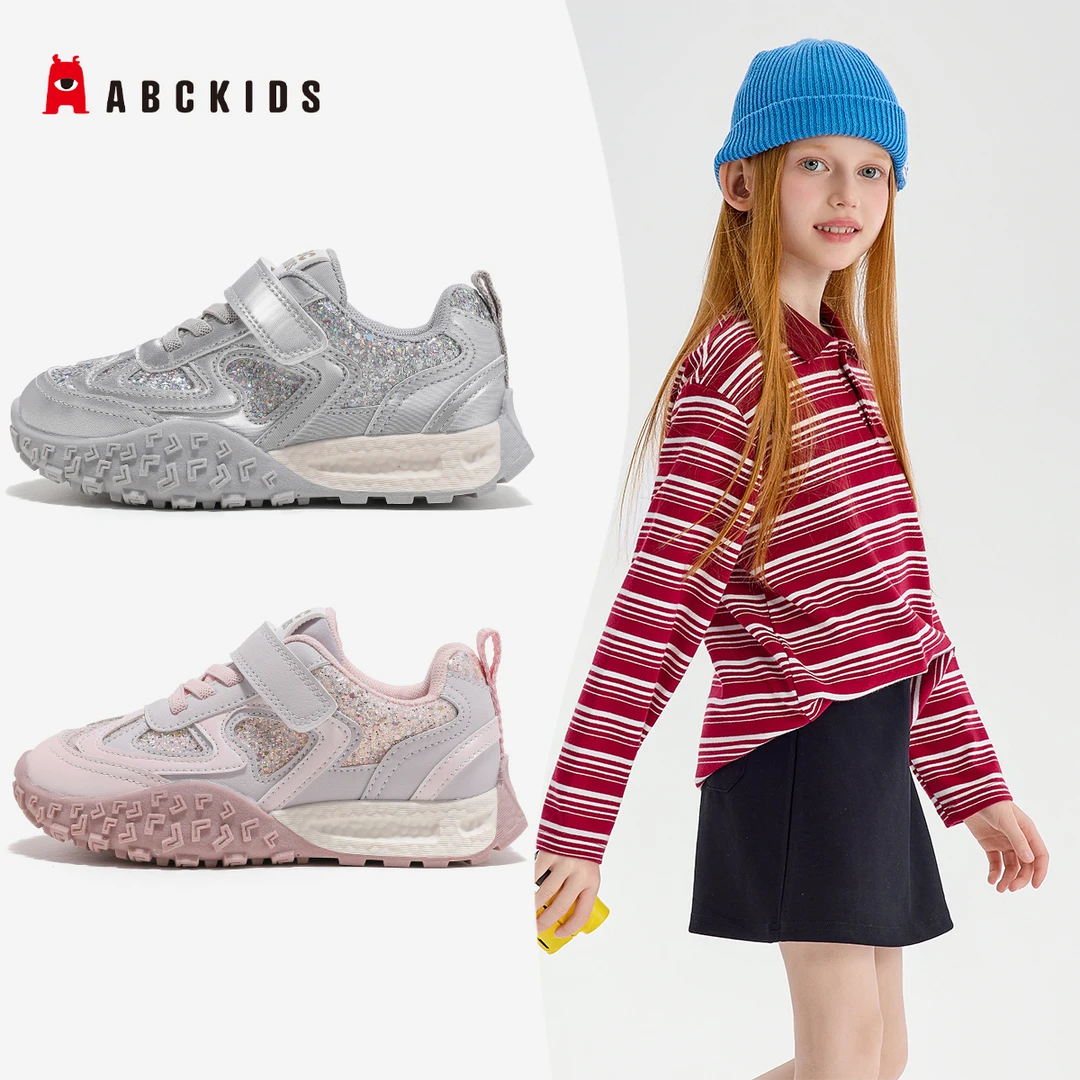 ABCkids2025秋季新款儿童魔术贴百搭女童轻便运动鞋SY433603585AX
