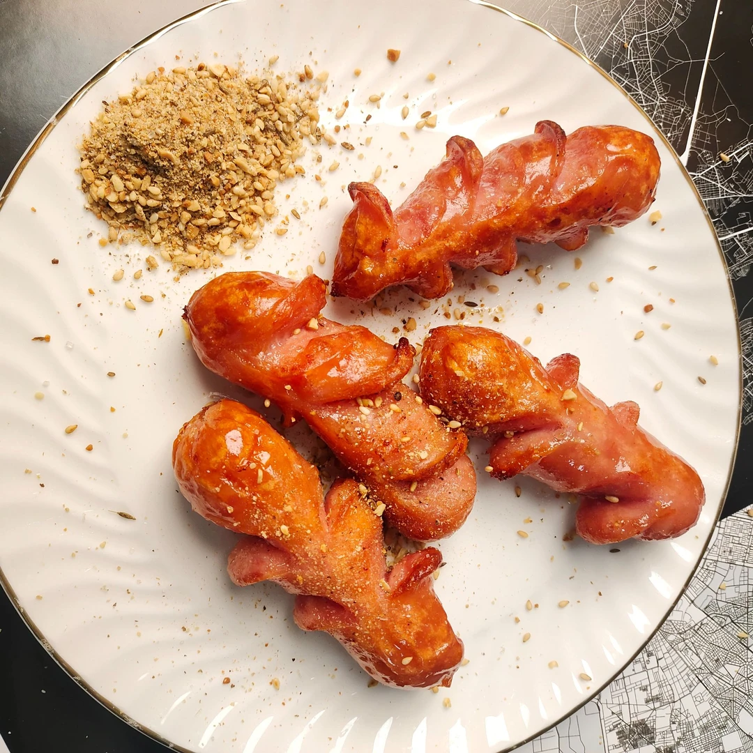 东厨火山石烤肠台湾纯地道热狗脆皮黑胡椒纯肉肉肠香肠食材