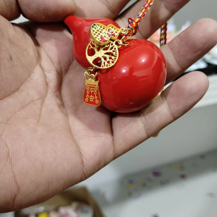 晒***°茶具红色葫芦挂件