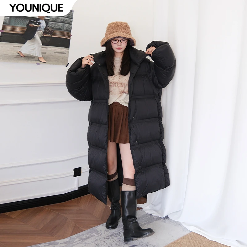 【DONGDONGZHOU】东东周新品25秋冬黑色系长款鹅绒服女