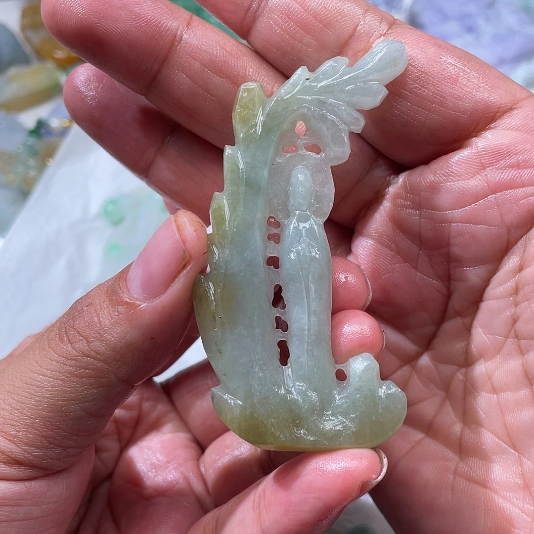 定制翡翠未镶嵌大*吹翡玉缘翡翠