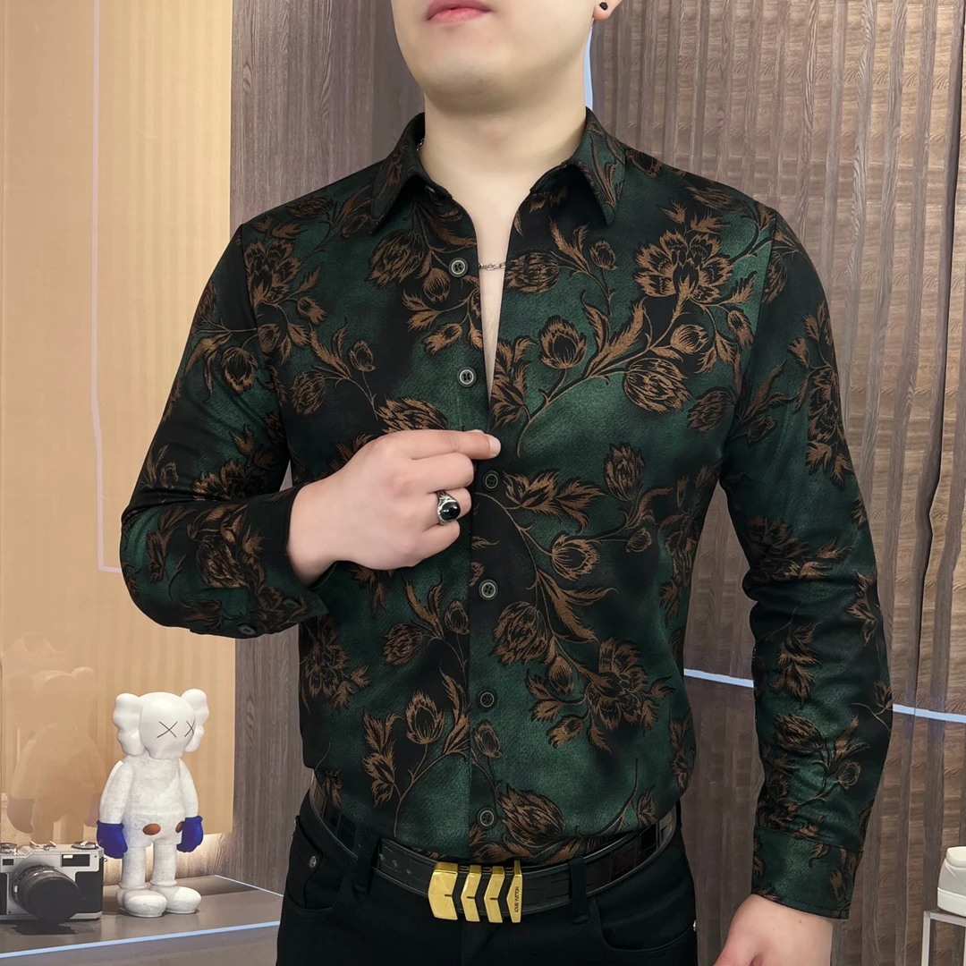 2024年新款时尚衬衫秋冬百搭长袖休闲潮流秋季男上衣旅行CLY-104