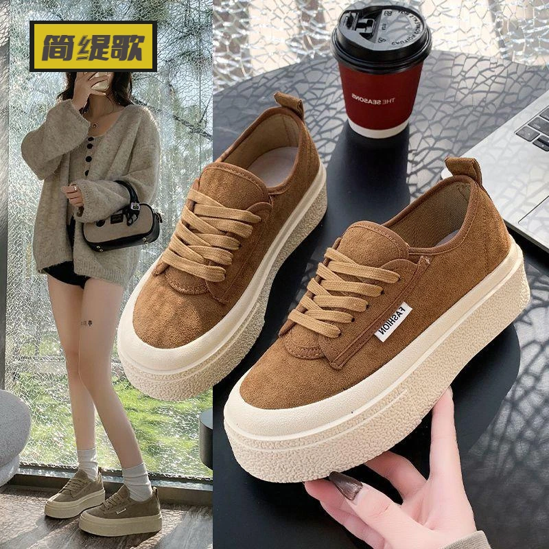 【香港轻奢JTG&Shoes】2025年早春新款女鞋百搭时尚潮流磨砂皮低