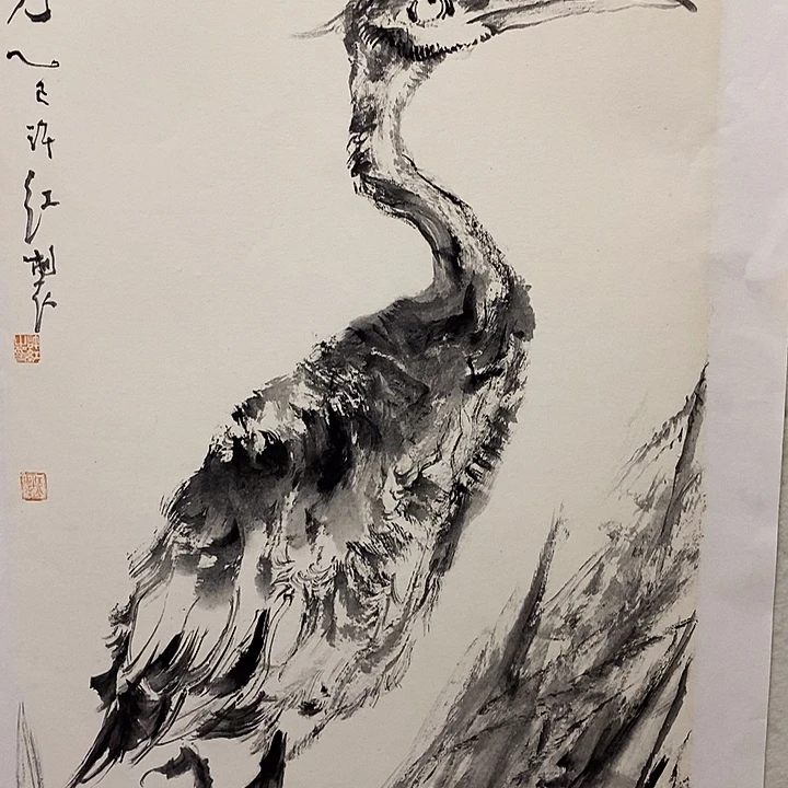 国画水墨丹青画卷作品