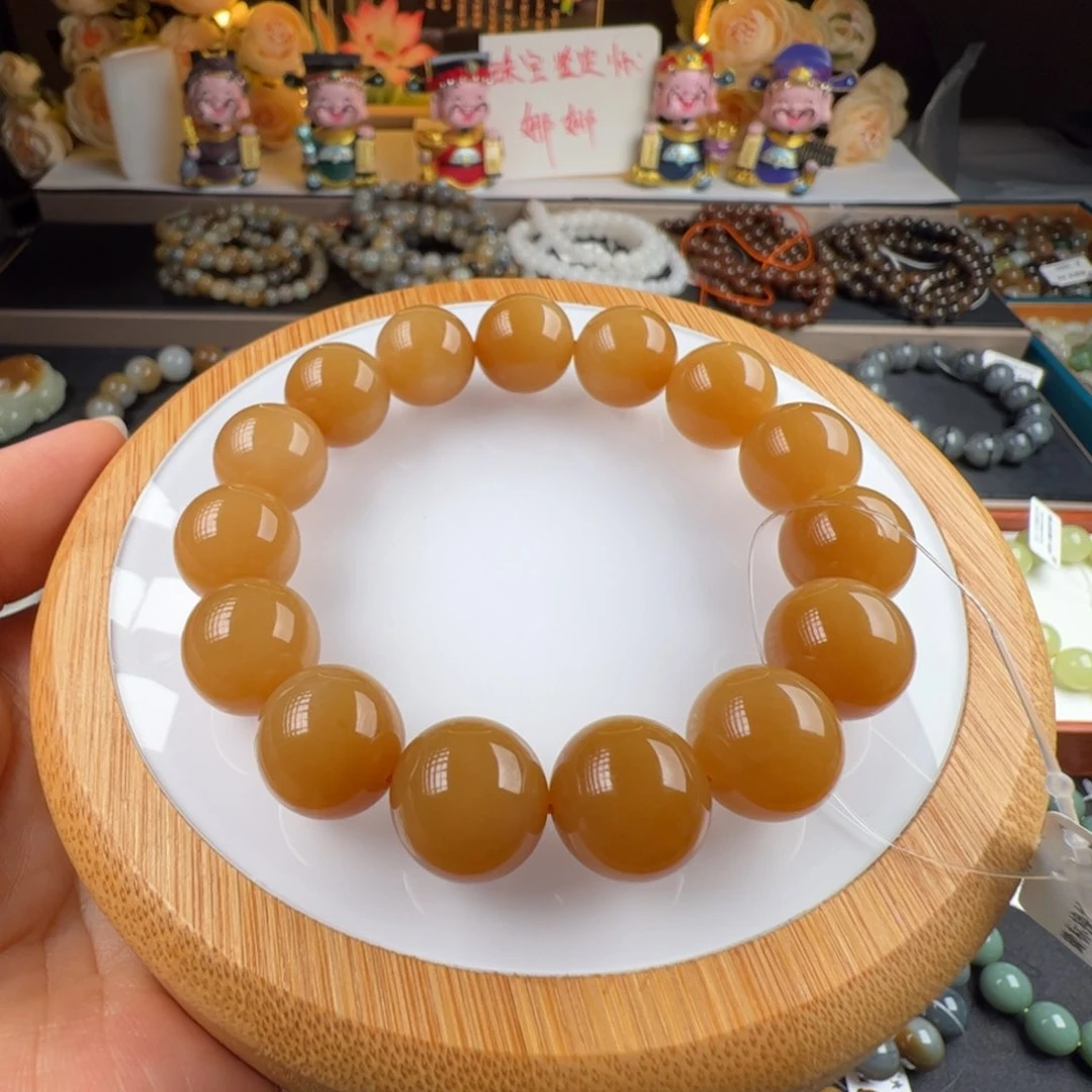 手链未镶嵌和田玉卡14天花板黄金蜜糖