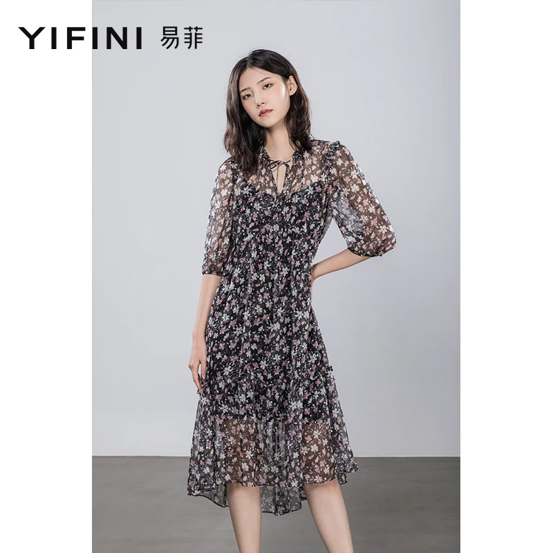 【Yifini】夏季新款宽松连衣裙A04Y3812