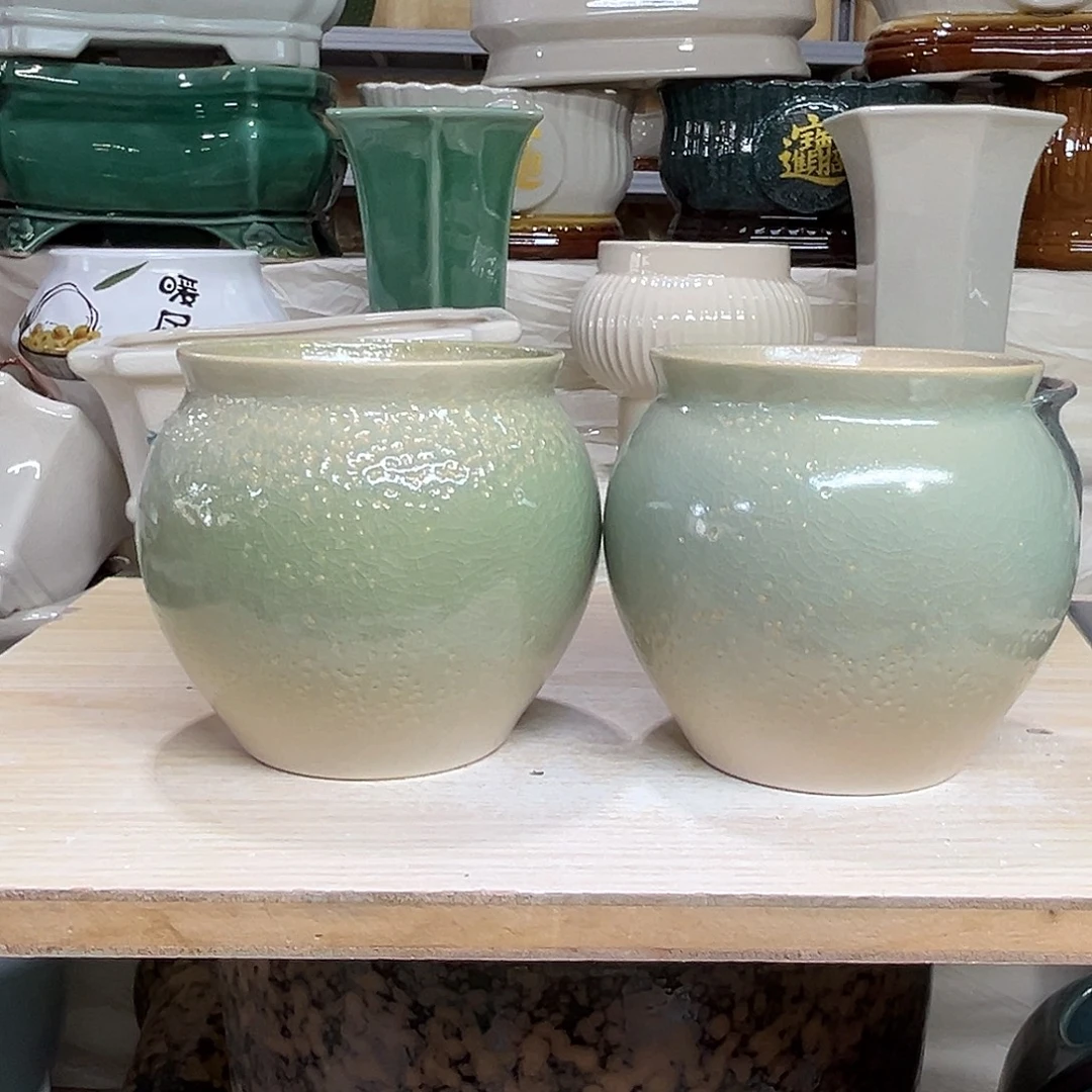 陶瓷绿植多肉微瑕花盆口径11*12