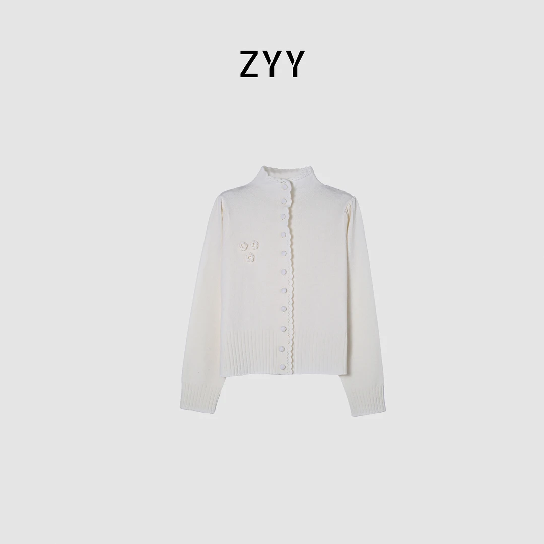 ZYY【冬日午后】2025/S新款法式花朵重工针织衫钩花X25DMY05972