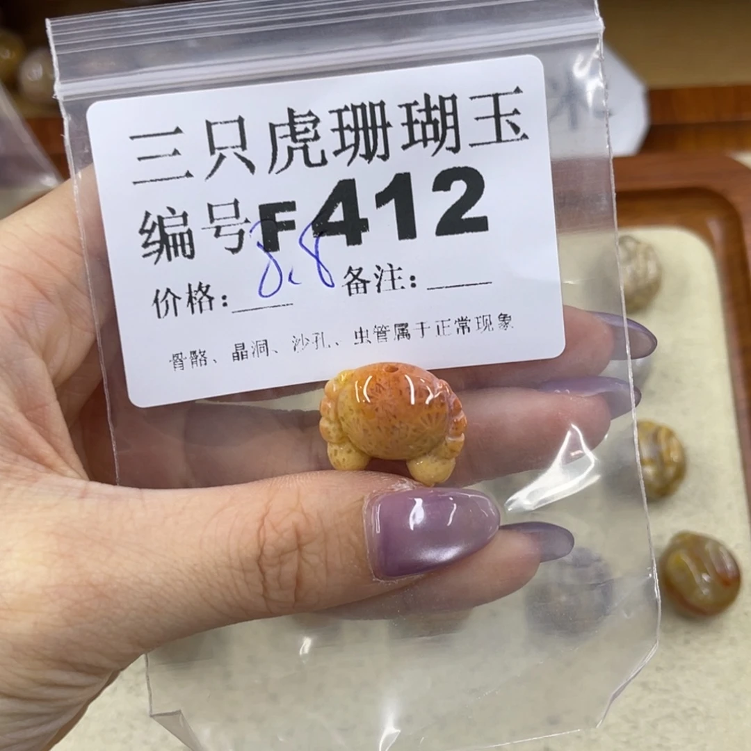 A***花未镶嵌h硅化珊瑚（珊瑚玉）