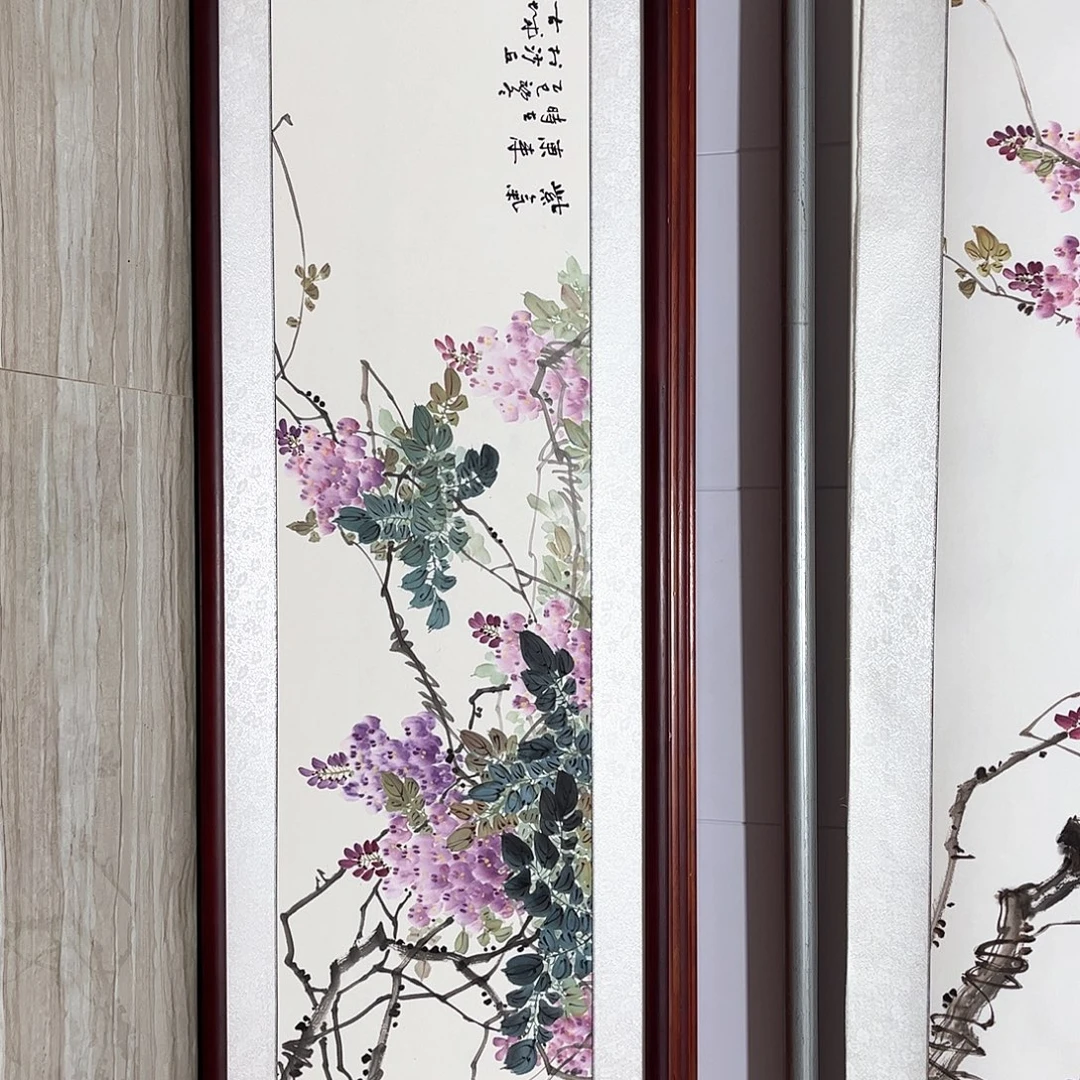 国画书画作品带框163×48