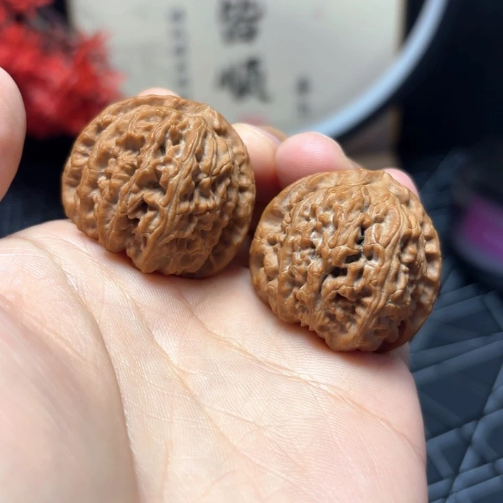 把件文玩核桃36尺全品白狮子