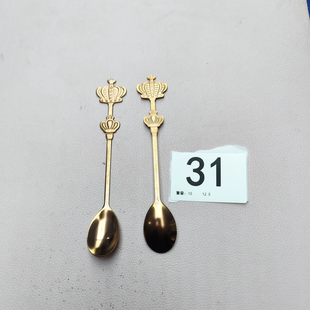 （31）网红爆款玫瑰金勺咖啡勺搅拌勺甜品勺l6