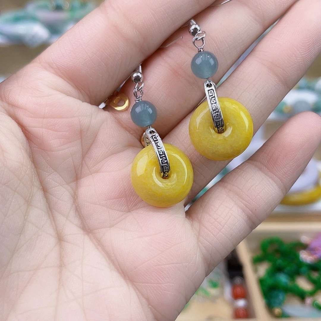 翡翠未镶嵌手链耳坠