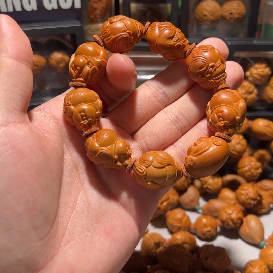 橄榄核手串/手链手工八宝财神