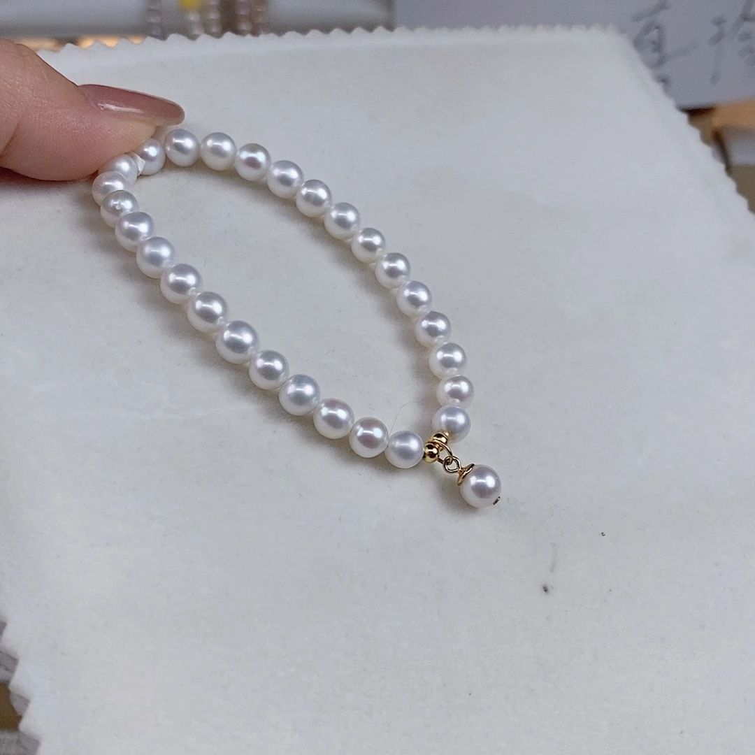 淡水珍珠手绳银S925镶嵌